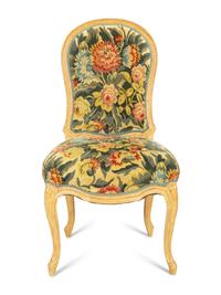 A Set of Eight Louis XV Style Painted Dining Chairs