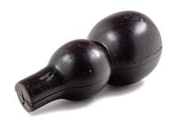 A Chinese Black Lacquered Wood Gourd-Form Box Length 19 inches.