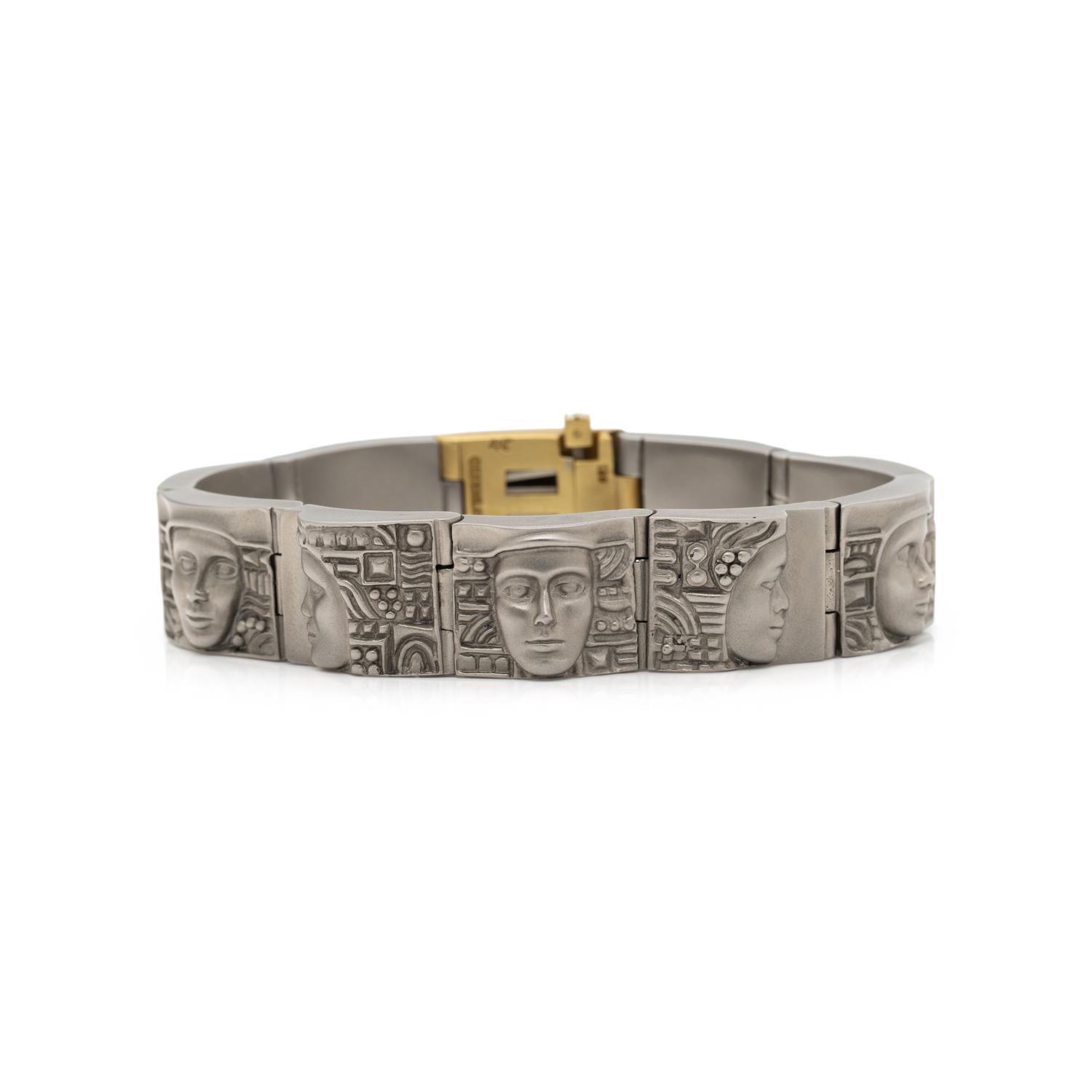 KIESELSTEIN-CORD, STEEL AND YELLOW GOLD 'WOMEN OF THE WORLD' BRACELET