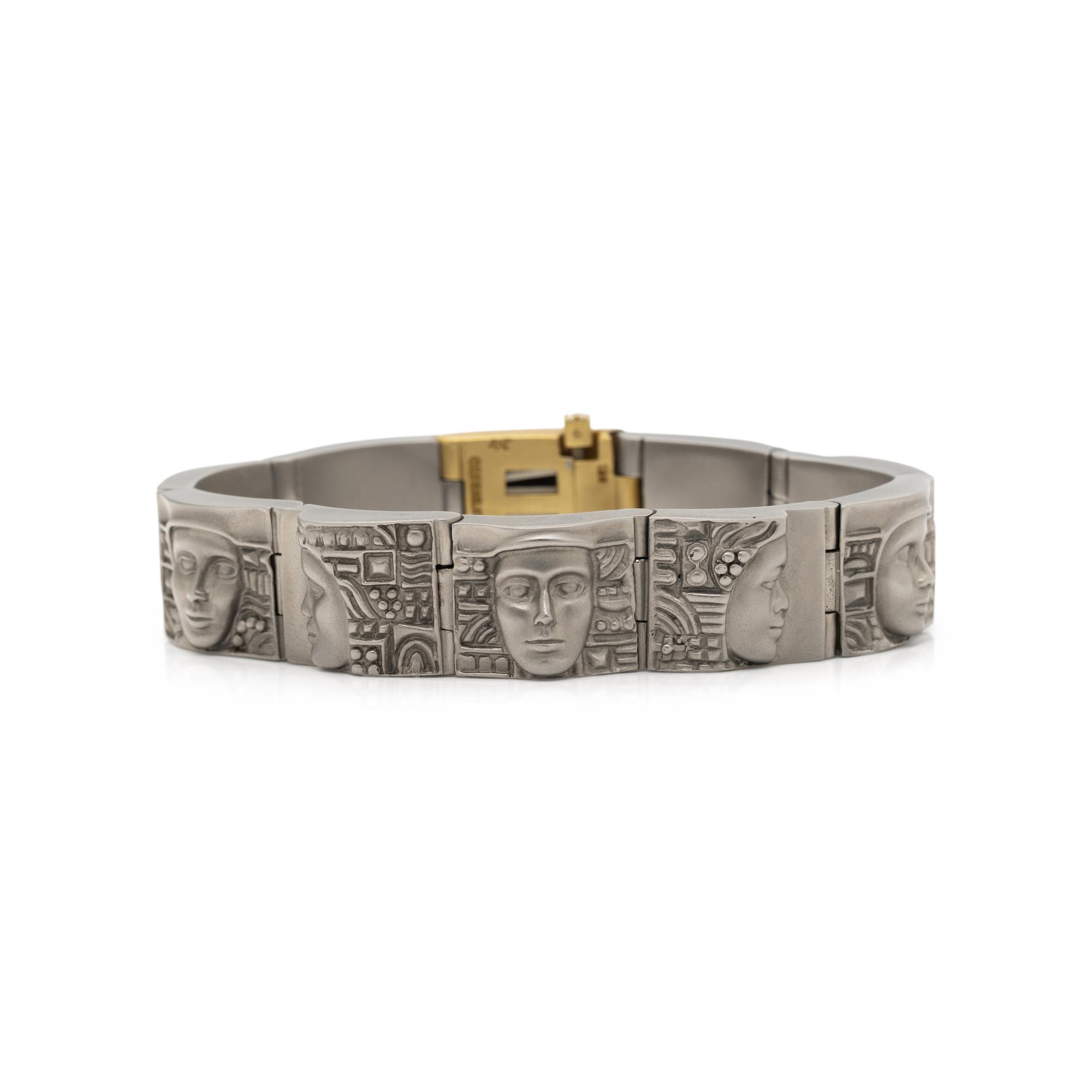 KIESELSTEIN-CORD, STEEL AND YELLOW GOLD 'WOMEN OF THE WORLD' BRACELET