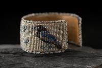 Beaded Raven Cuff Bracelet