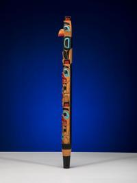 Northwest Coast Carved and Painted Speaker's Staff