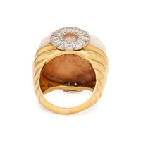 CORAL AND DIAMOND RING