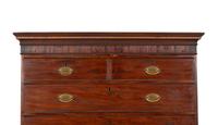A George III Mahogany and Boxwood Inlaid Chest-On-Chest
