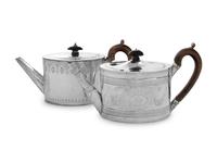 Two George III Silver Teapots