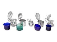 A Group of Silver Mustard Jars