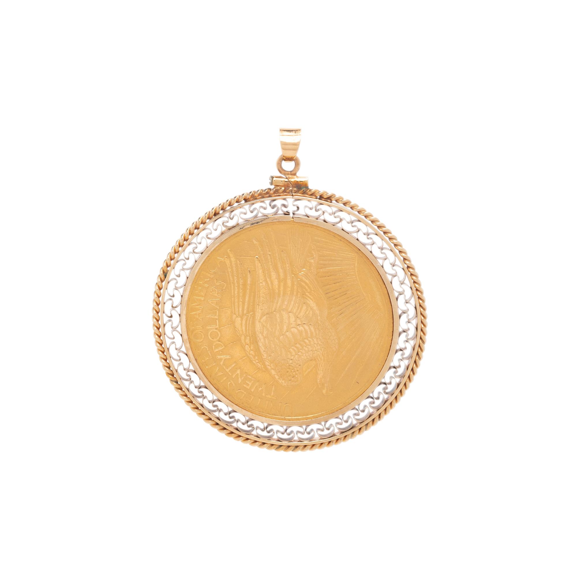YELLOW GOLD COIN PENDANT