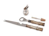 A Group of Three Tiffany & Co. Silver Bamboo Pattern Bar Articles