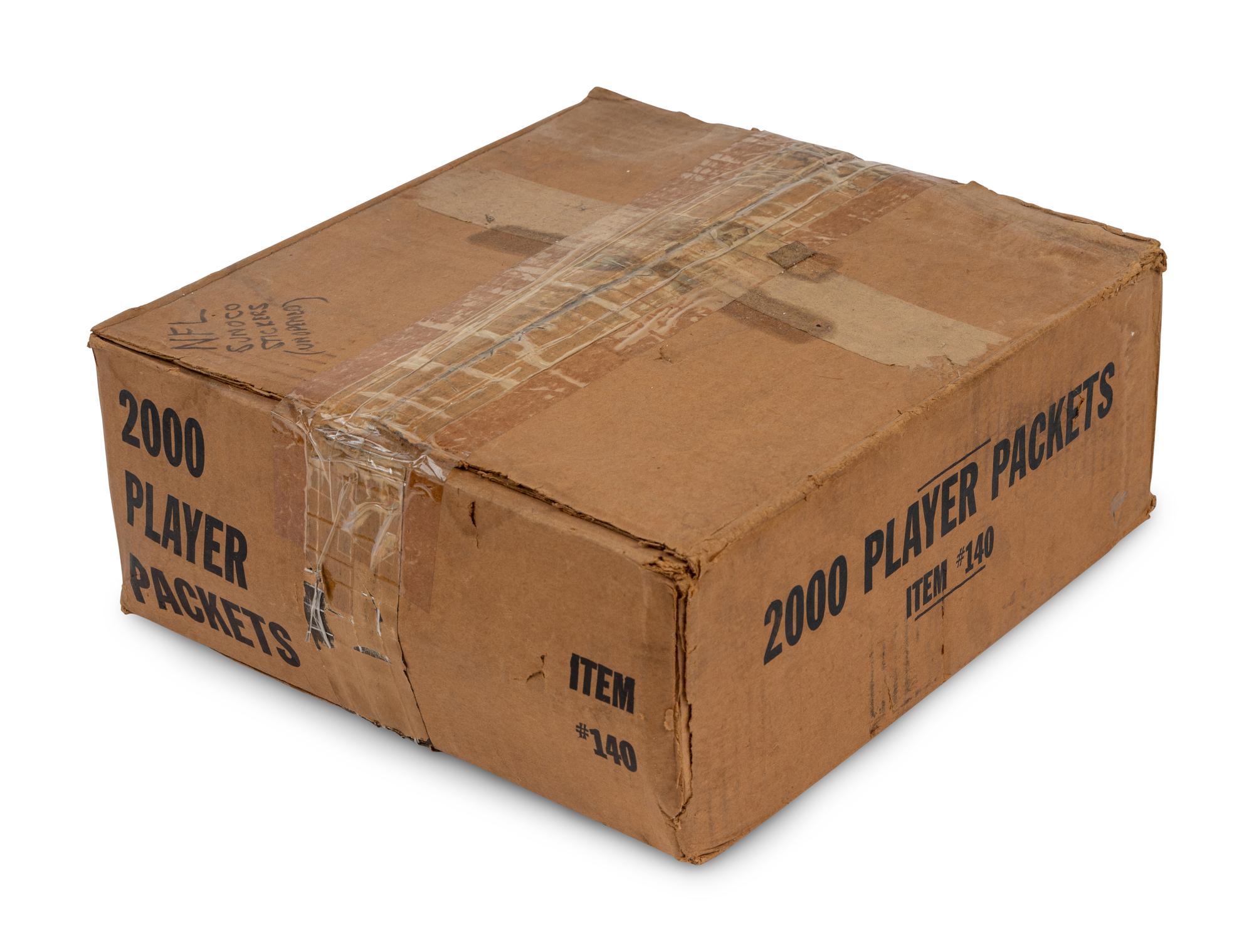 A Factory Case of 1972 Sunoco NFL Stamps (2000 Packets)