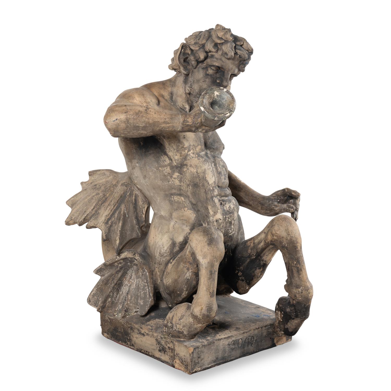 A Large Terracotta Figure of a Triton