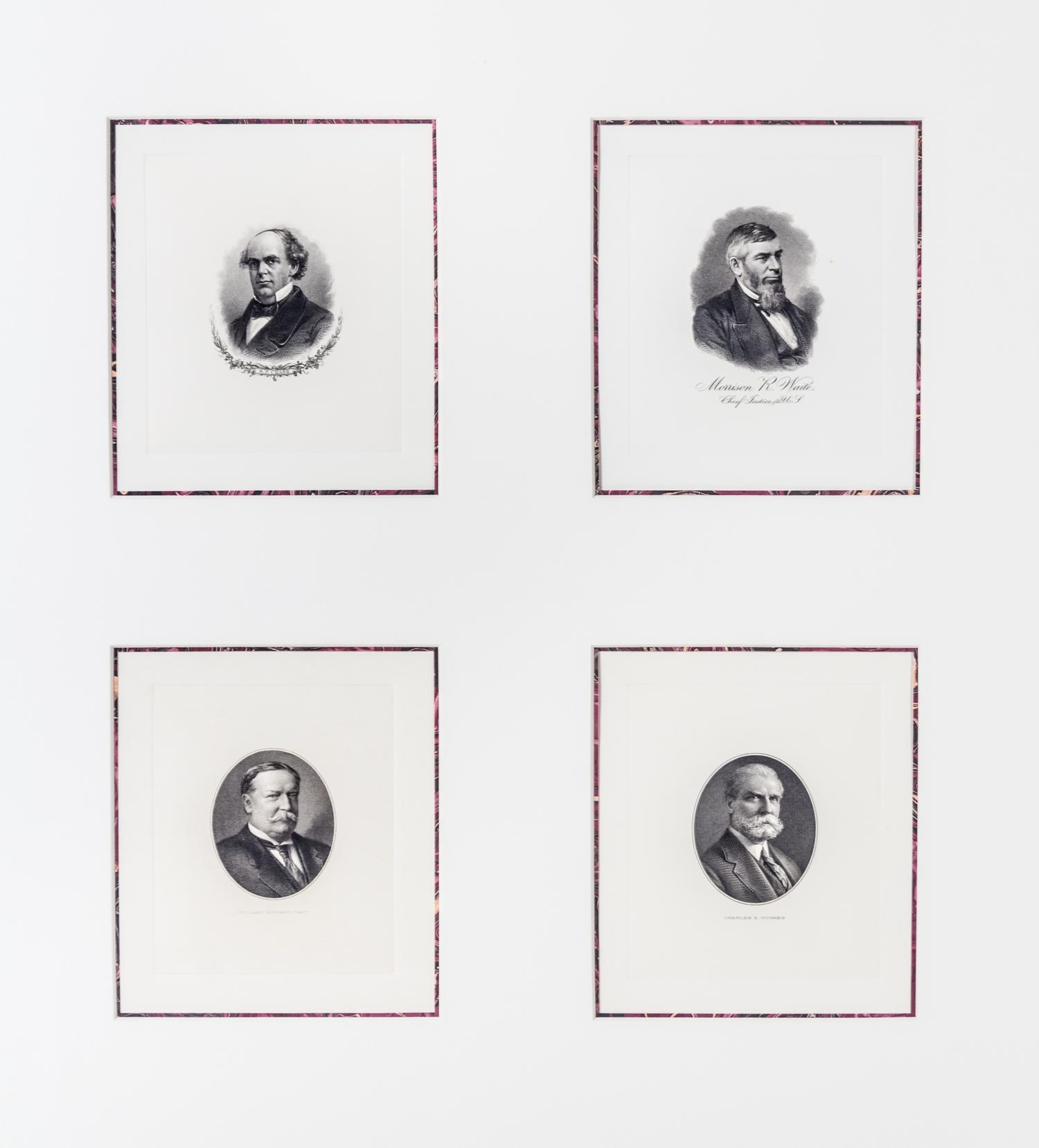 (SUPREME COURT) 13 engraved portraits of Supreme Court Justices.