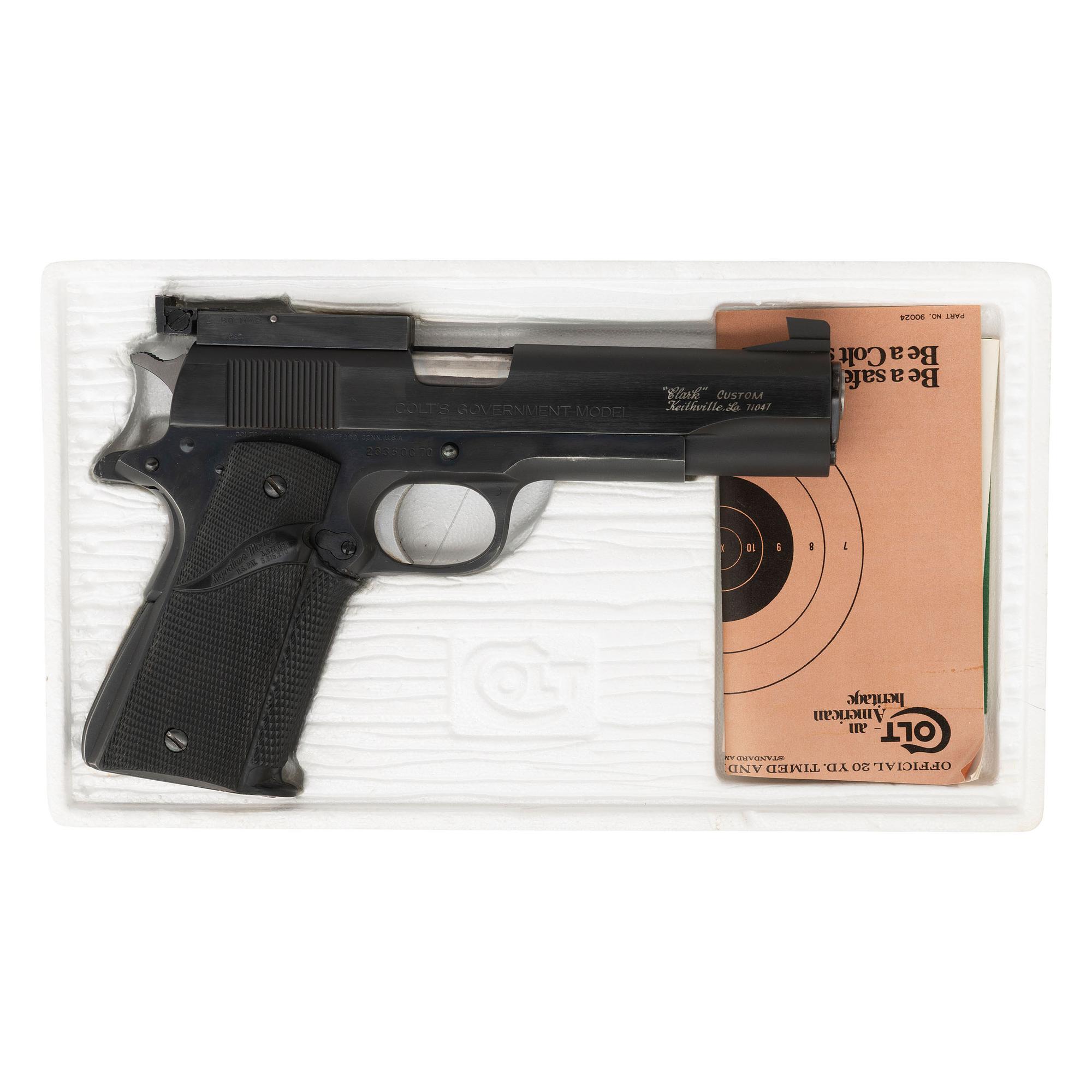 *Clark Custom Colt Mark IV Series '70 .45 with Bo-Mar sights in Box