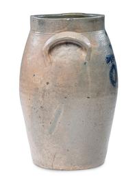 An L. Marsilliot Two-Gallon Block 'Ohio' Stoneware Crock