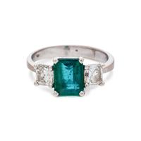 EMERALD AND DIAMOND RING