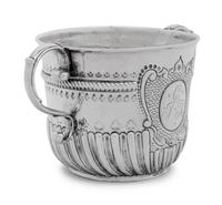 A Queen Anne Britannia Silver Caudle Cup