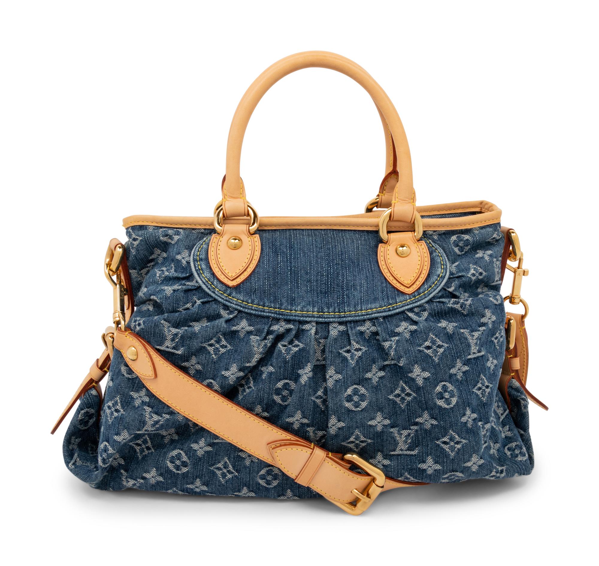 Louis Vuitton Monogram Blue Denim Neo Cabby MM Handbag, 2007