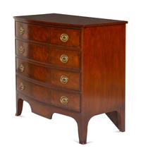 A Pair of Federal Style Mahogany Bow-Front Chests