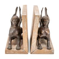 A Pair of Grand Tour Lion of Venice Bookends