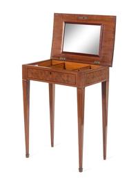 A Directoire Style Fruitwood Parquetry Dressing or Work Table