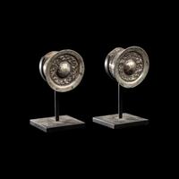 A Pair of Chimu Silver Ear Spools
