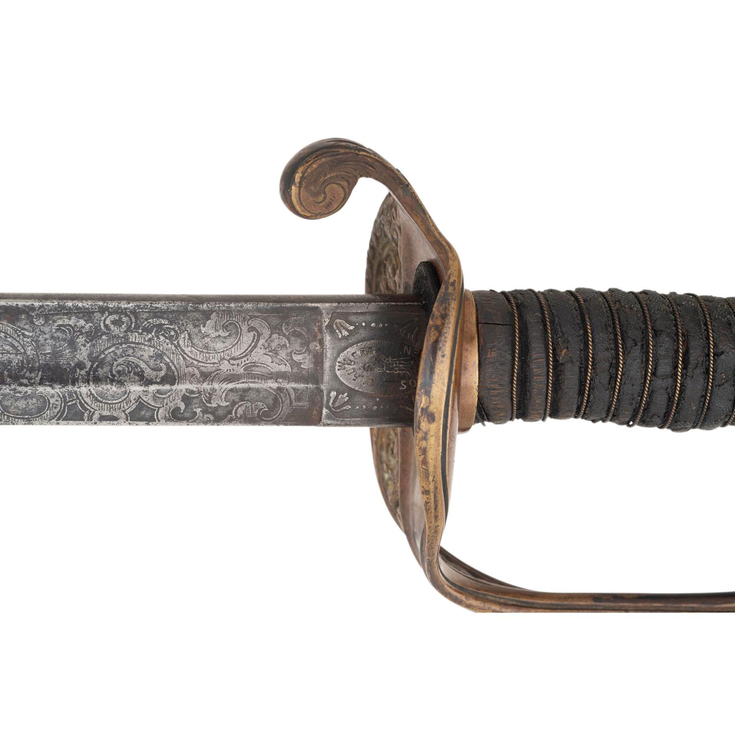 Schuyler, Hartley & Graham 1850 Foot Officers Sword of Capt. Charles Amory - 24th Mass Infantry - POW at The Crater