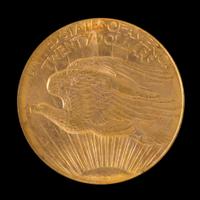 A United States 1908-D Saint-Gaudens: No Motto $20 Gold Coin