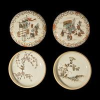 A Rare Pair of Japanese Satsuma-Type Kogo , Yabu Meizan; Meiji Period