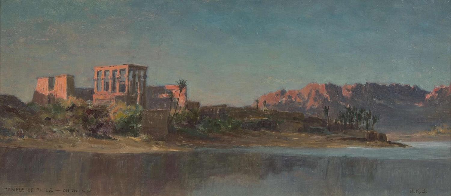 Alexander Kellock Brown (British,1849-1922) - The Temple of Philae on the Nile