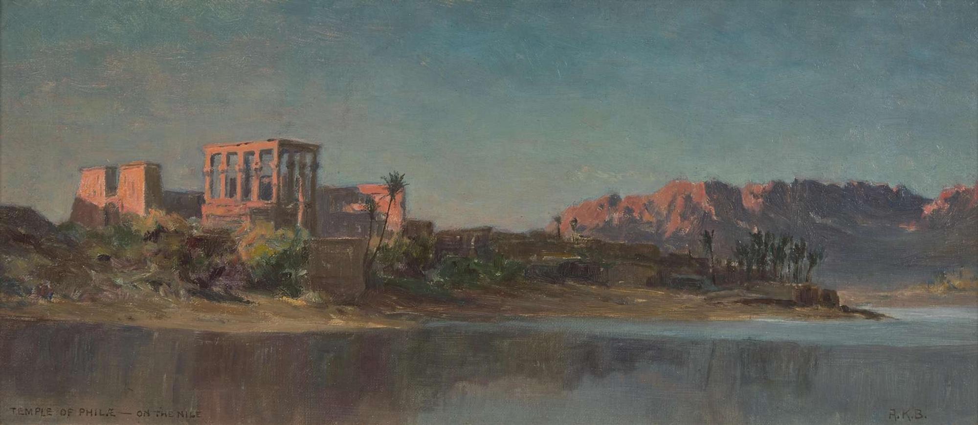 Alexander Kellock Brown (British,1849-1922) - The Temple of Philae on the Nile
