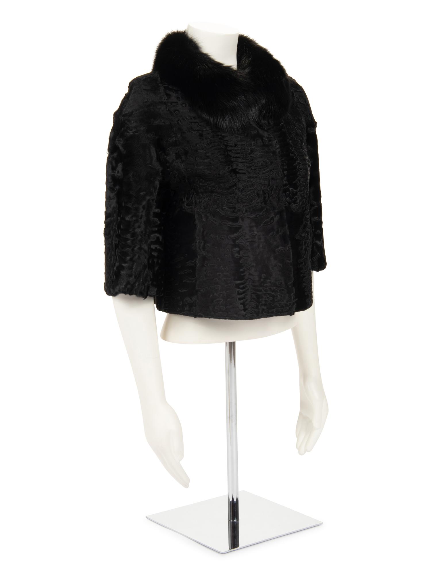 J. Mendel Broadtail Jacket with Sable