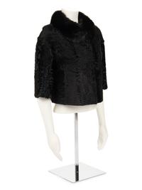 J. Mendel Broadtail Jacket with Sable