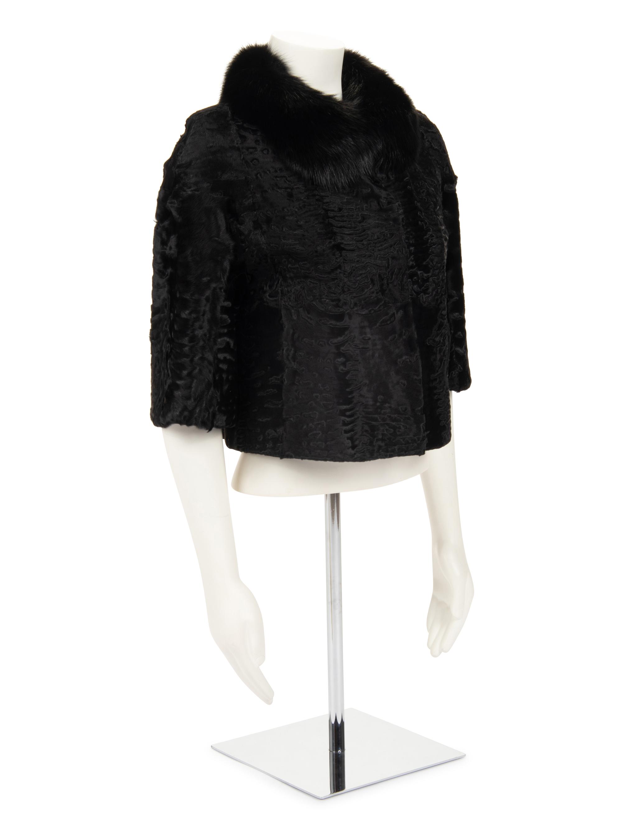 J. Mendel Broadtail Jacket with Sable
