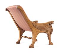 An Empire Style Eagle Carved Walnut Armchair