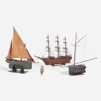 A group of three sailing ship models 19th / early 20th century