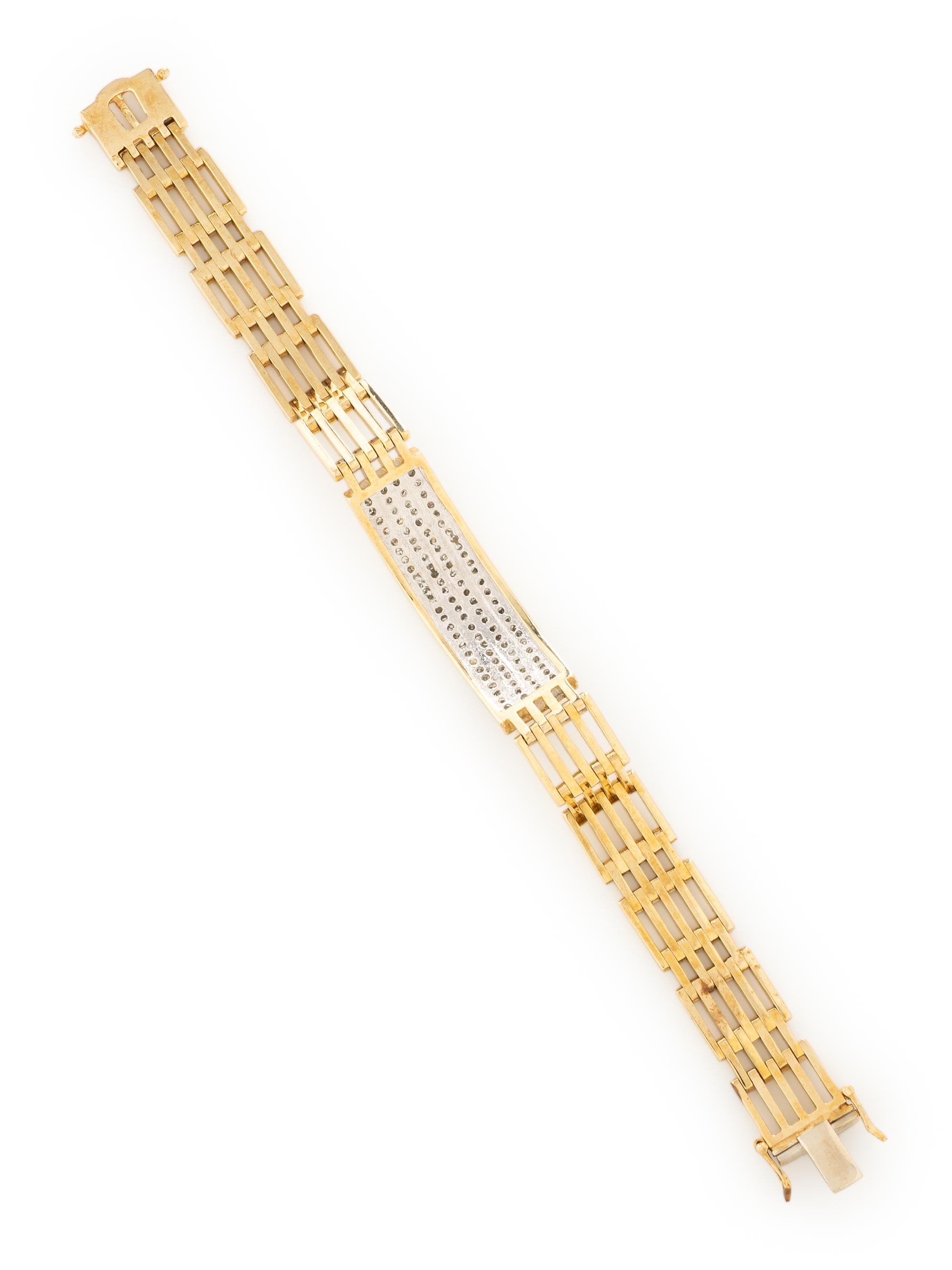 DIAMOND AND YELLOW GOLD BRACELET