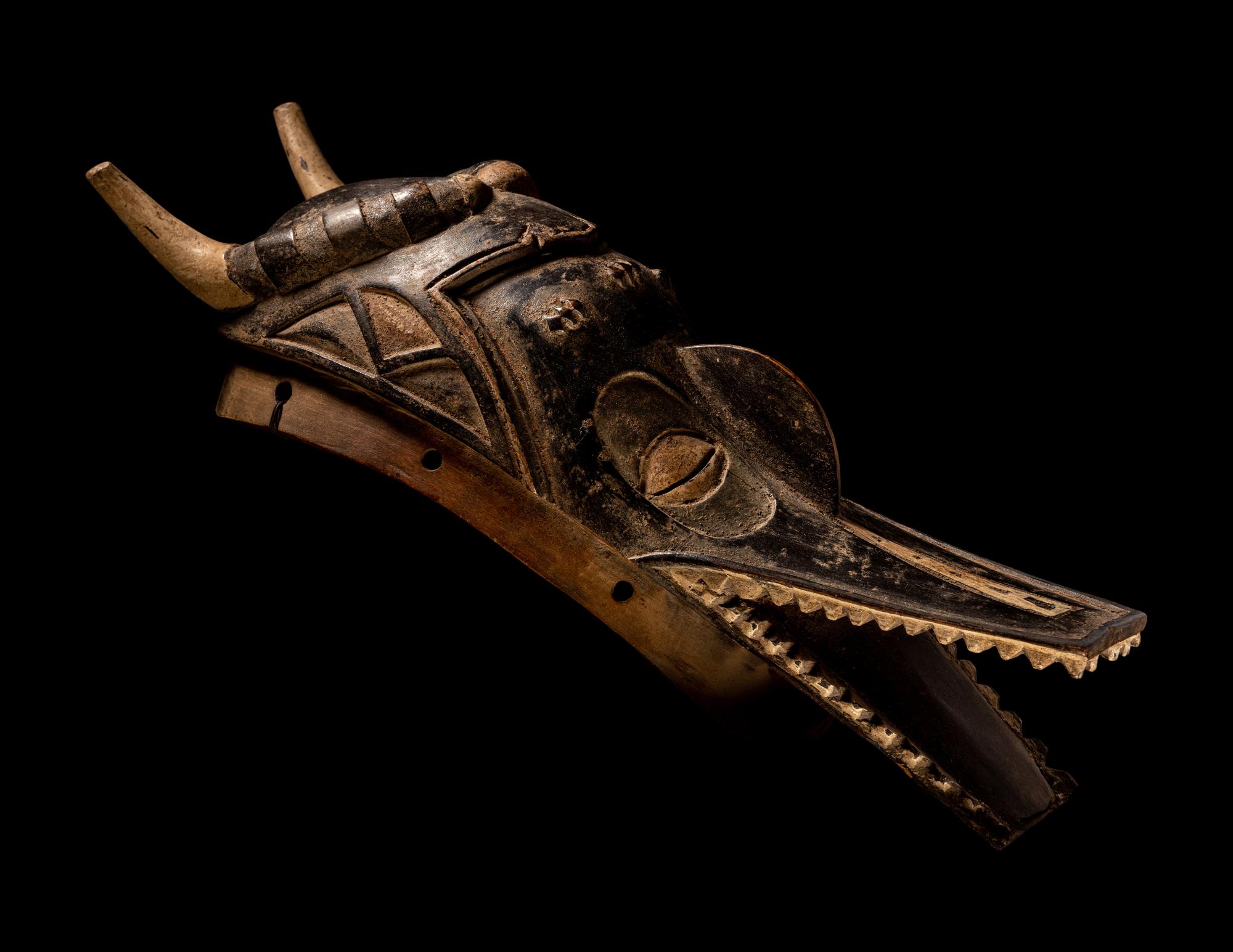 Two Senufo Wood Helmet Masks (Kponyugo)