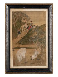 Three Chinese Ink and Color on Silk Paintings