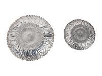 Two Buccellati Silver Sunflower Plates