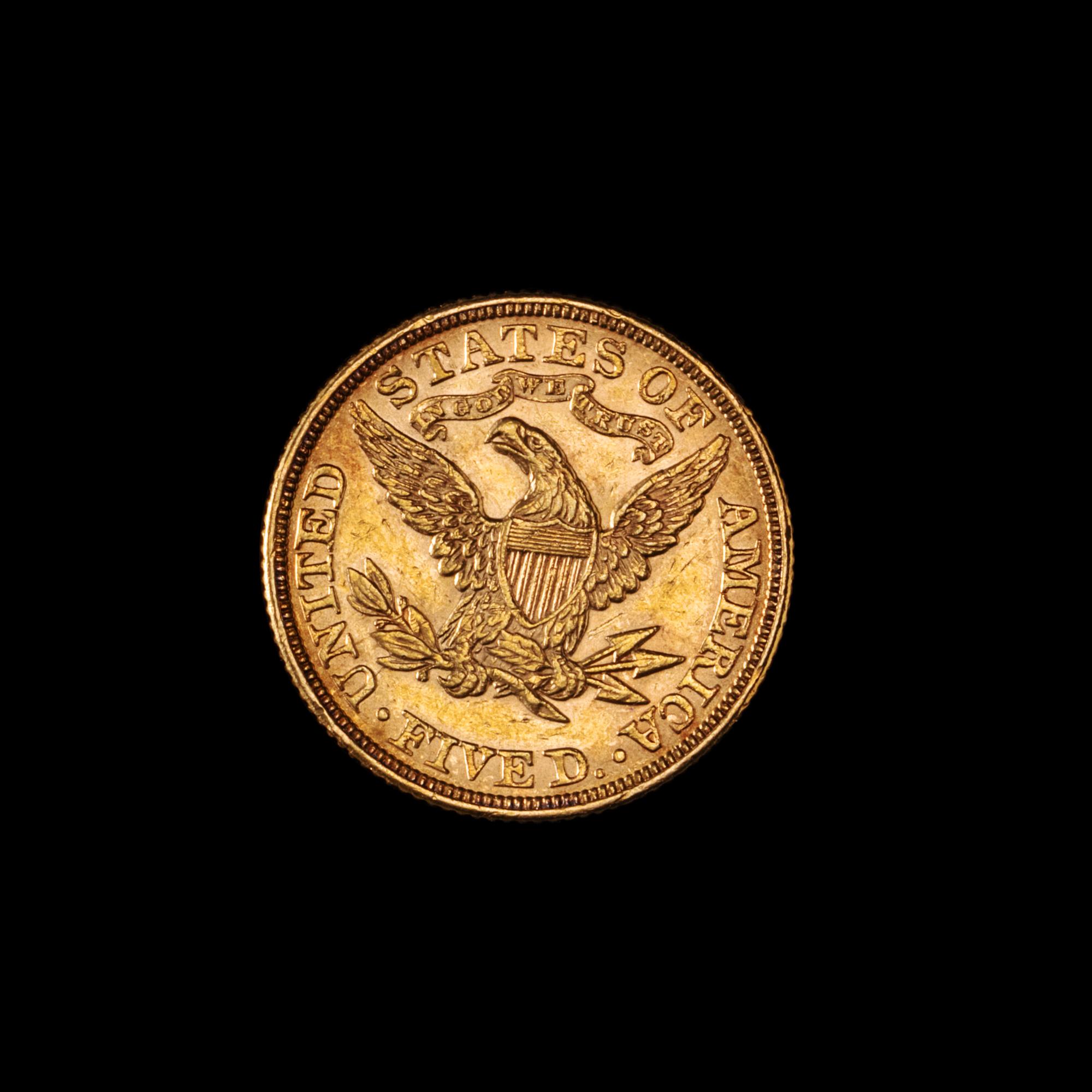 A United States 1892 Liberty Head $5 Gold Coin