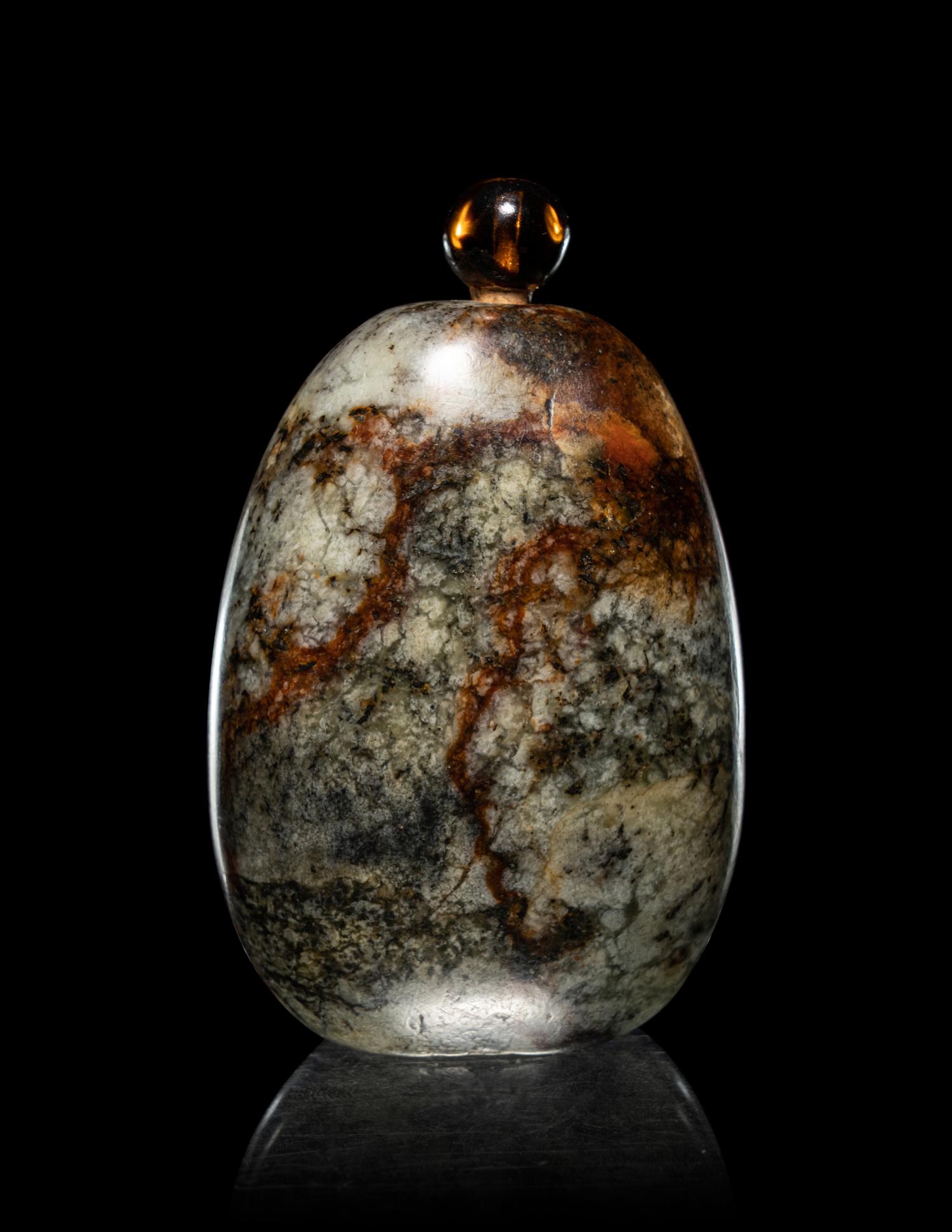 Three Hardstone Snuff Bottles