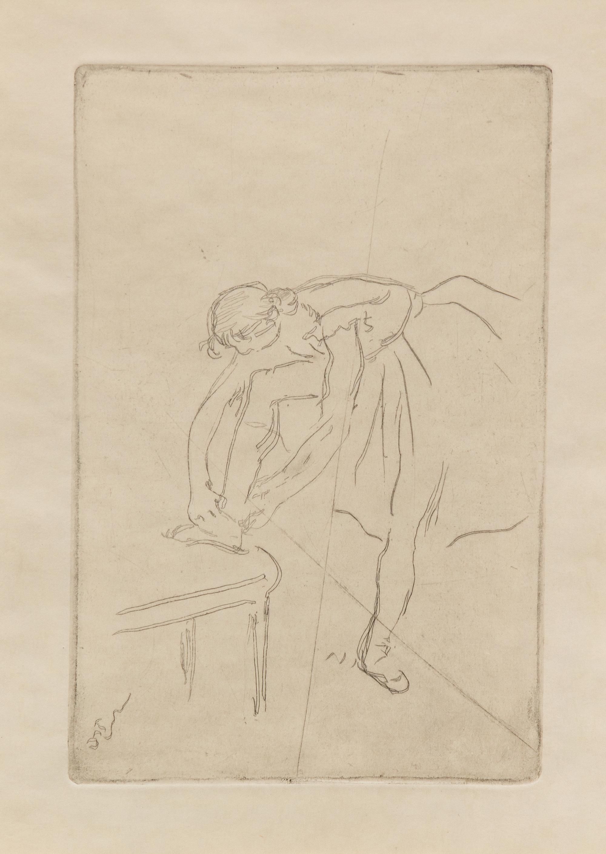 Edgar Degas, (French, 1834-1917), Danseuse mettant son chausson, 1880