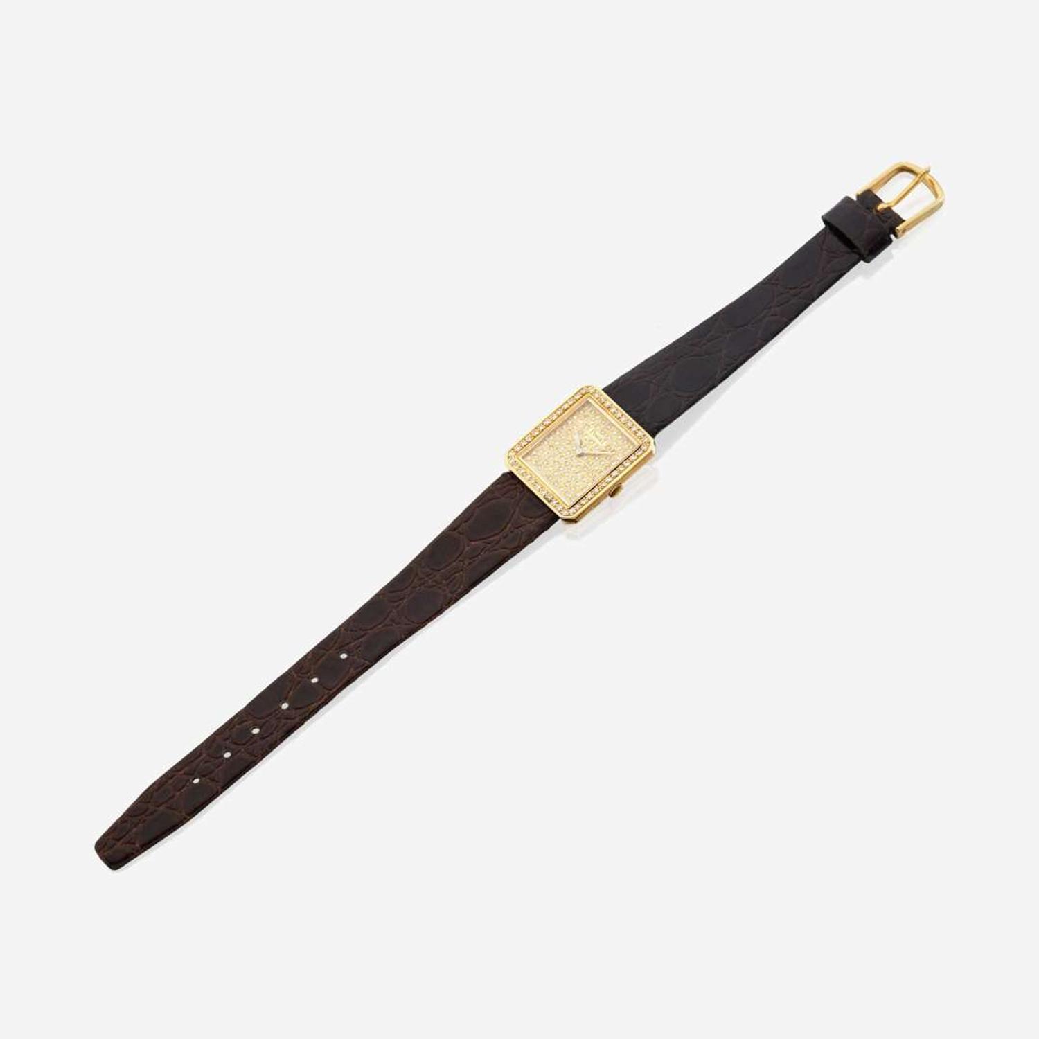 A lady's gold and diamond wristwatch, Piaget