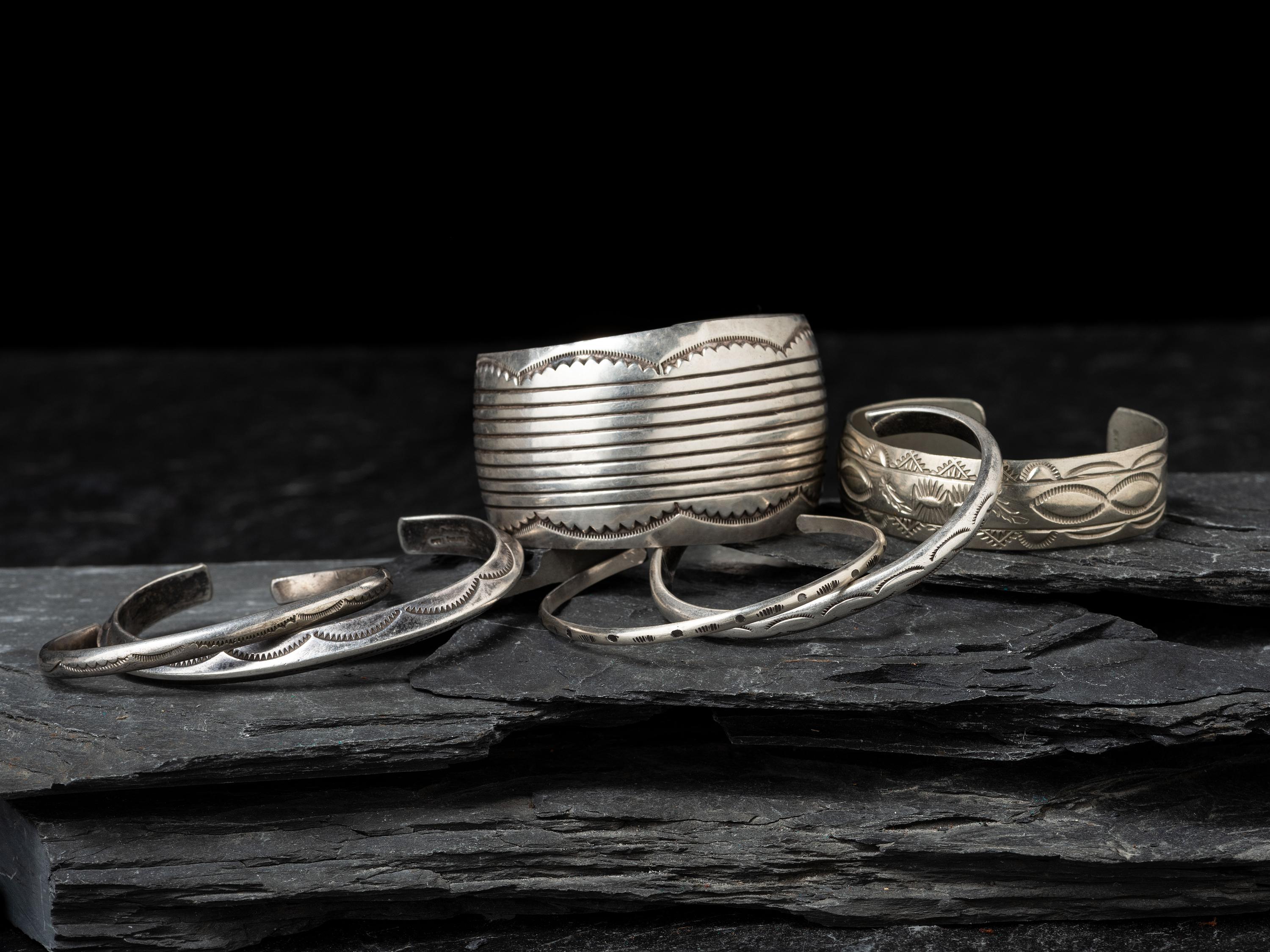 Navajo Silver Cuff Bracelets