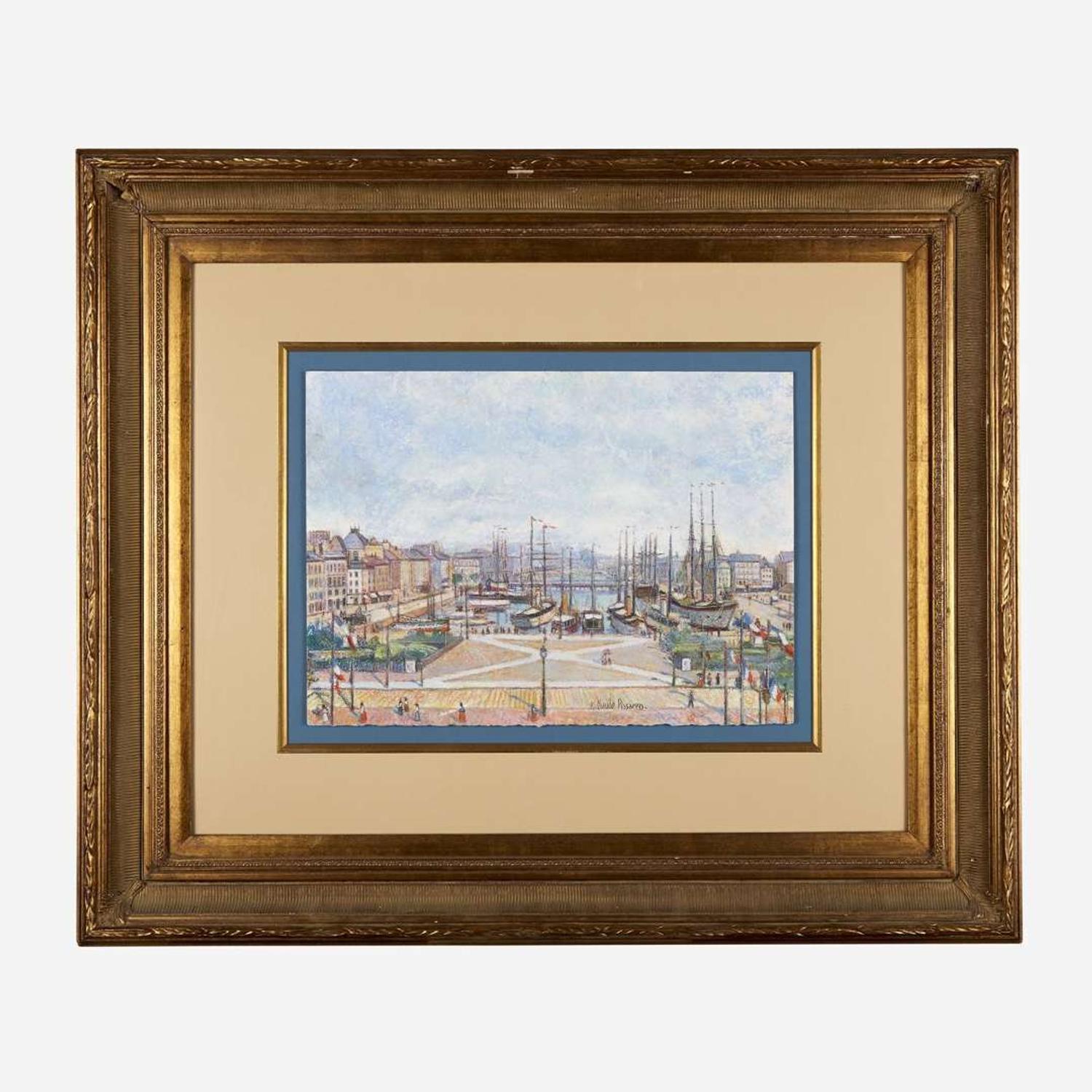 Hugues Claude Pissarro (French, B. 1935) Le Port du Havre
