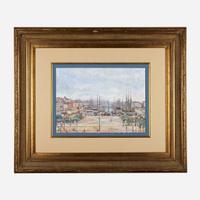 Hugues Claude Pissarro (French, B. 1935) Le Port du Havre