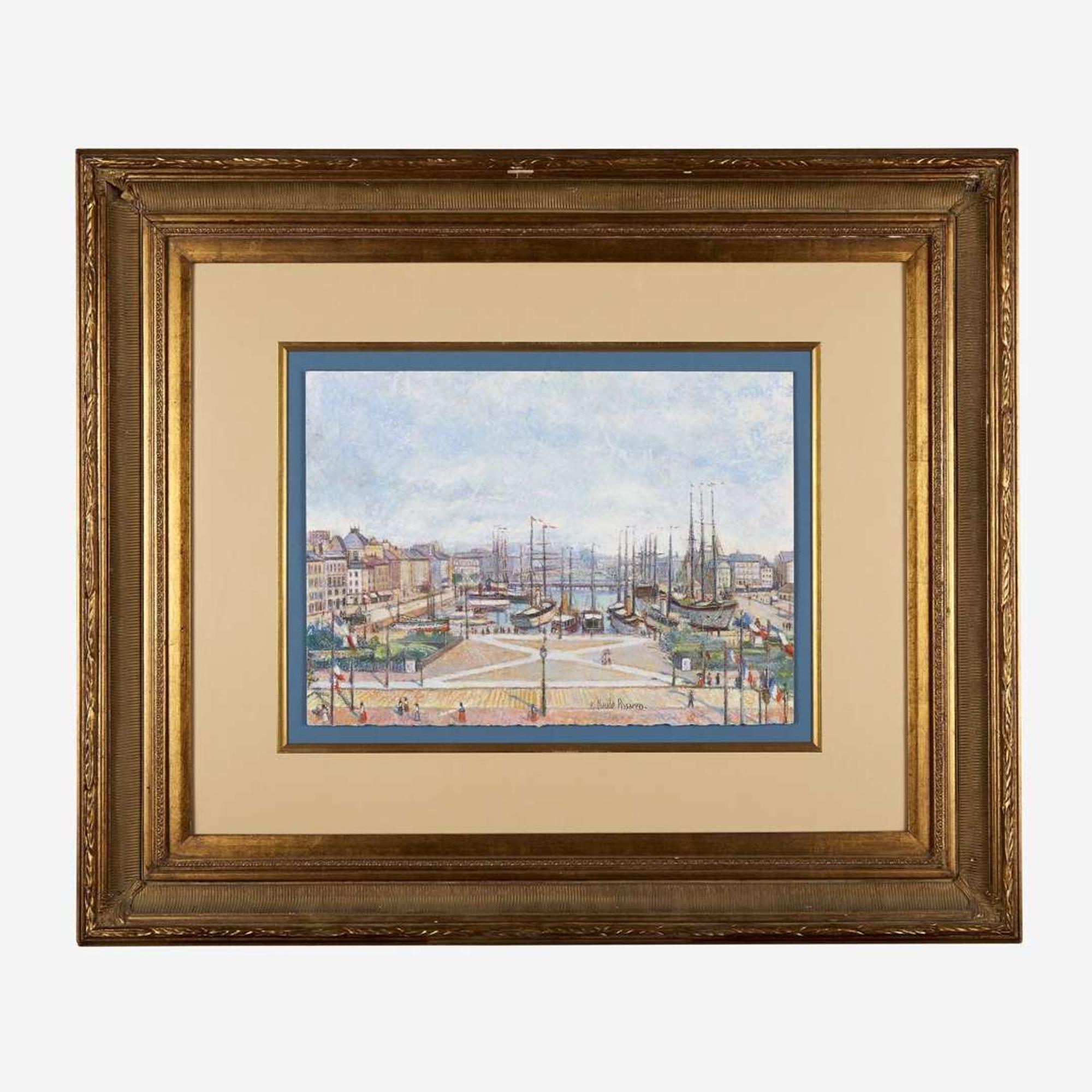 Hugues Claude Pissarro (French, B. 1935) Le Port du Havre