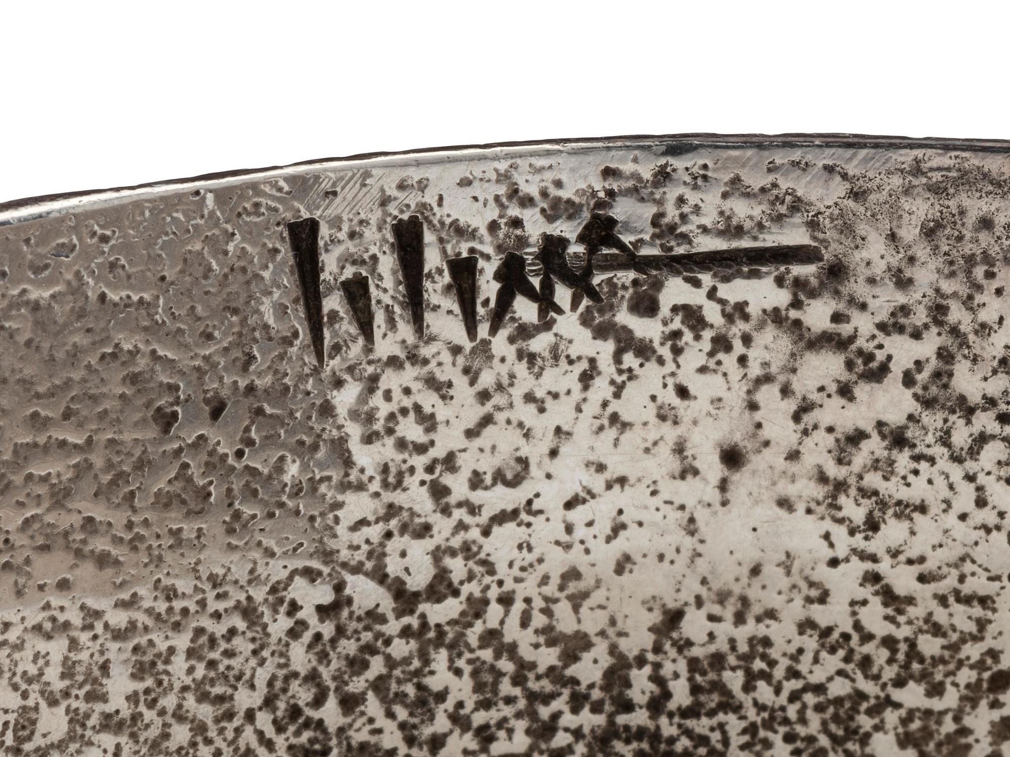 Tufa Cast Silver Cuff Bracelet, with Cobblestone Inlay