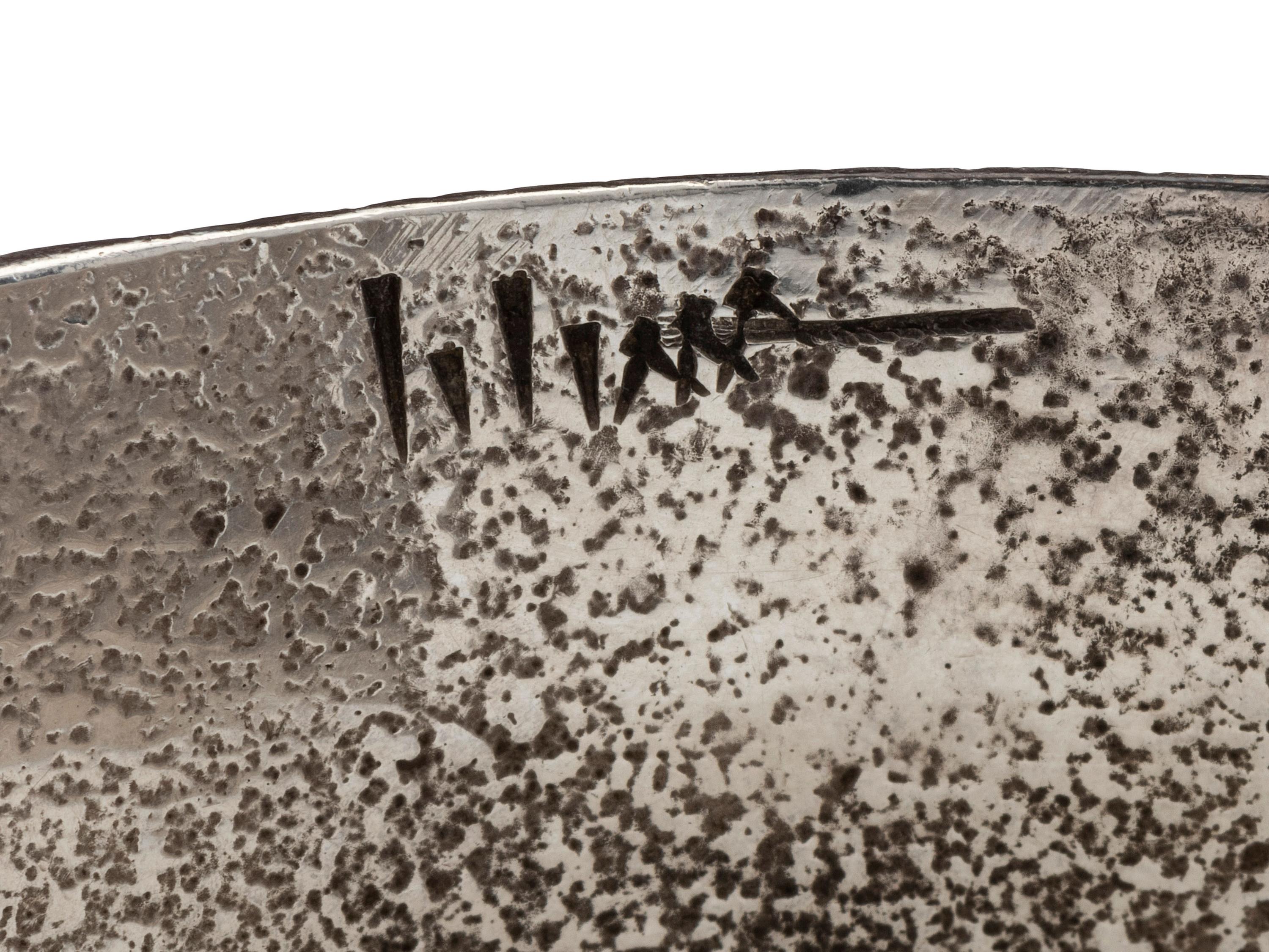 Tufa Cast Silver Cuff Bracelet, with Cobblestone Inlay