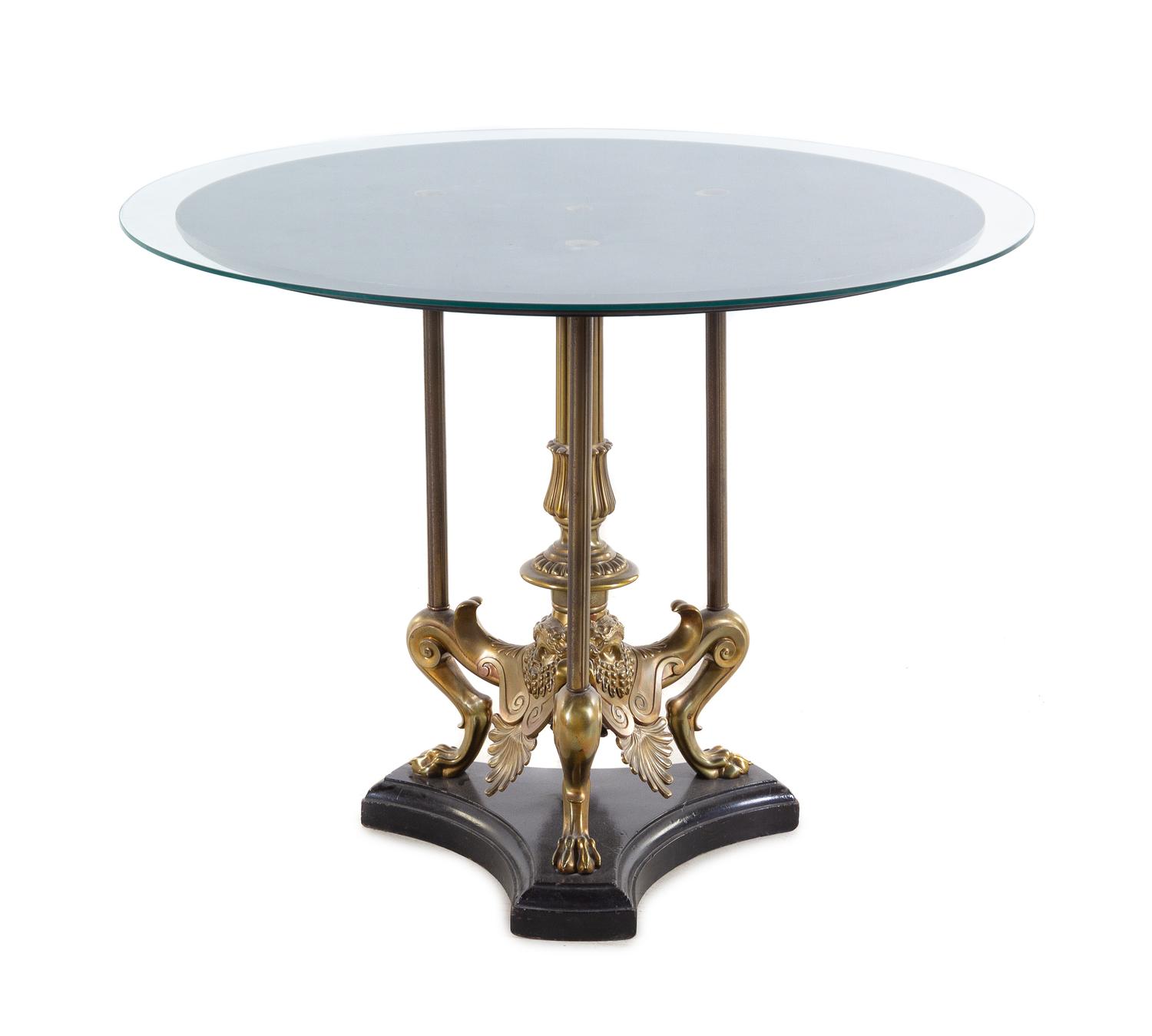 A Neoclassical Bronze Center Table