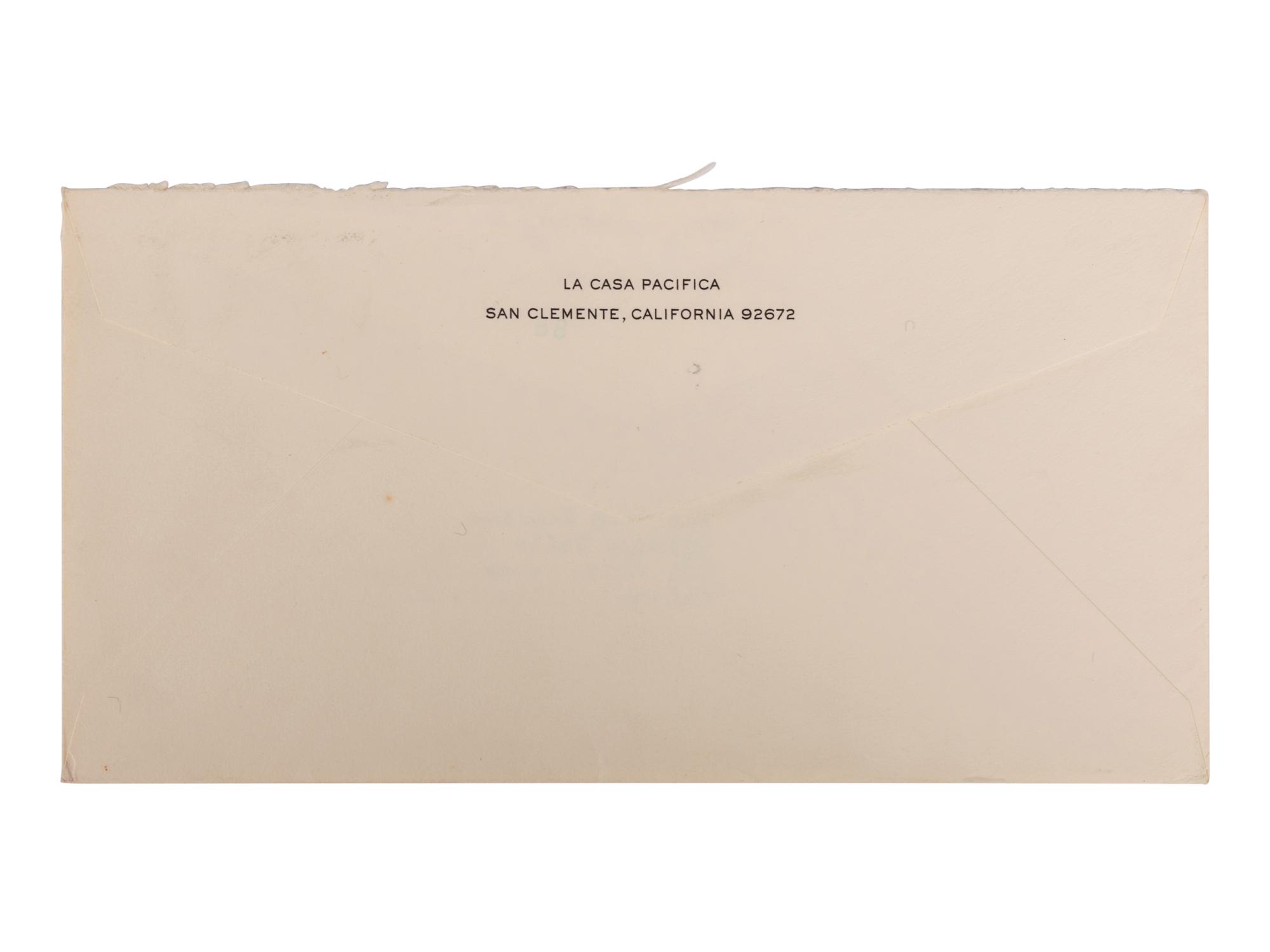 (Politics) NIXON, Richard M. (1913-1994). A personal, hand-signed letter from Former President Richard M. Nixon regarding his wife, Pat Nixon’s health: